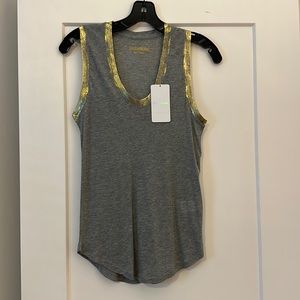 NWT Tam gold foil tank top